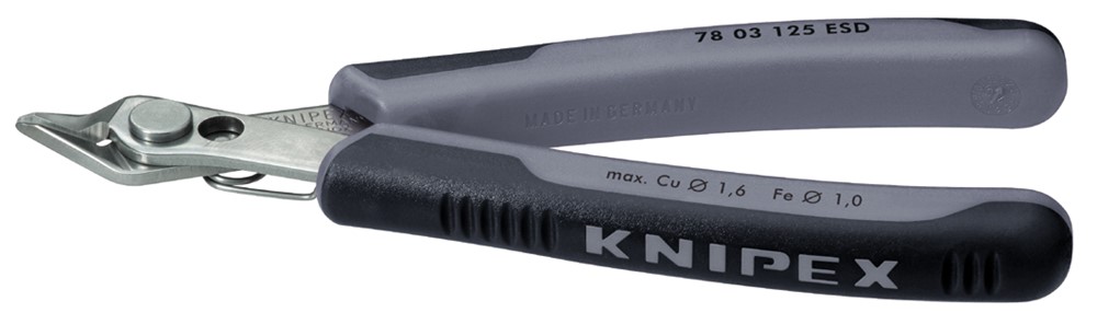 Knipex 7803125ESD ESD Super-Knips Zijsnijtang - Elektronica - 125mm