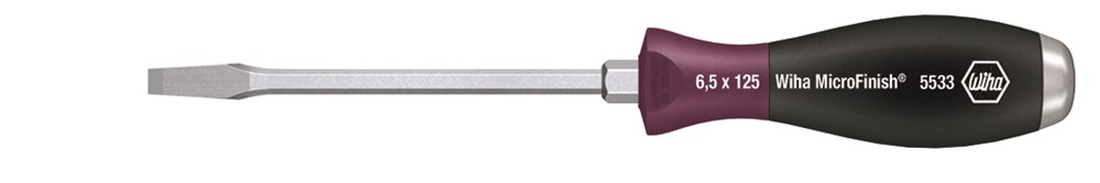 Wiha 5533 MicroFinish Schroevendraaier met zeskantschacht en slagkop - Sleuf - 10 x 175mm
