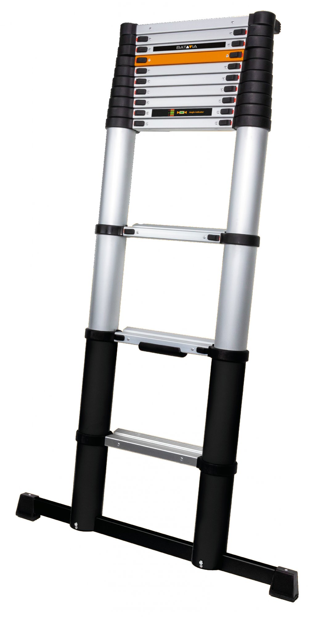 Batavia 7063670 Telescopische ladder met Hoekindicator, SoftClose & AntiSlip - 3,81m - 13 sporten
