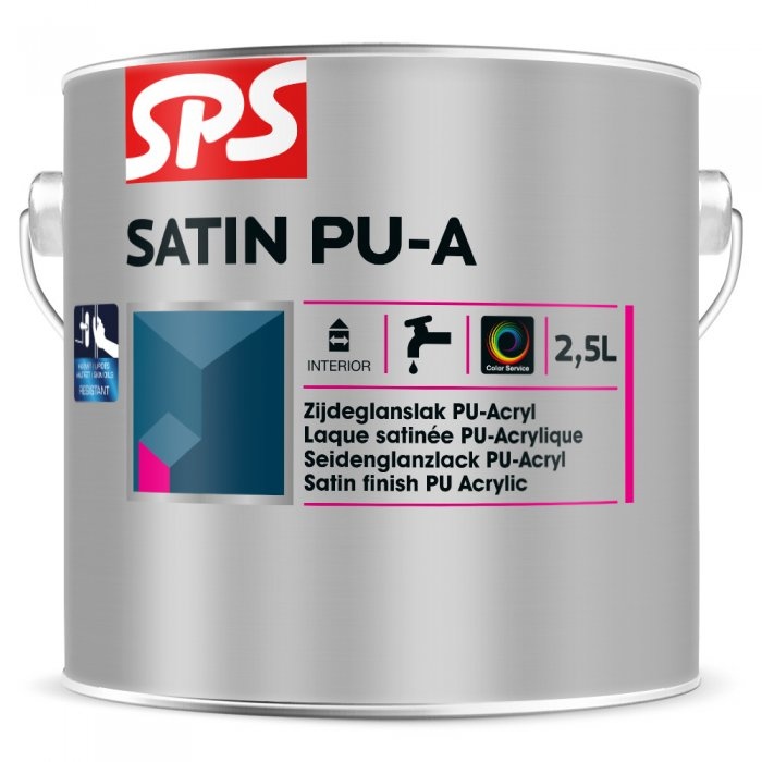 SPS 10437112 Satin Pu-A Lak - RAL 9010 - 2,5L