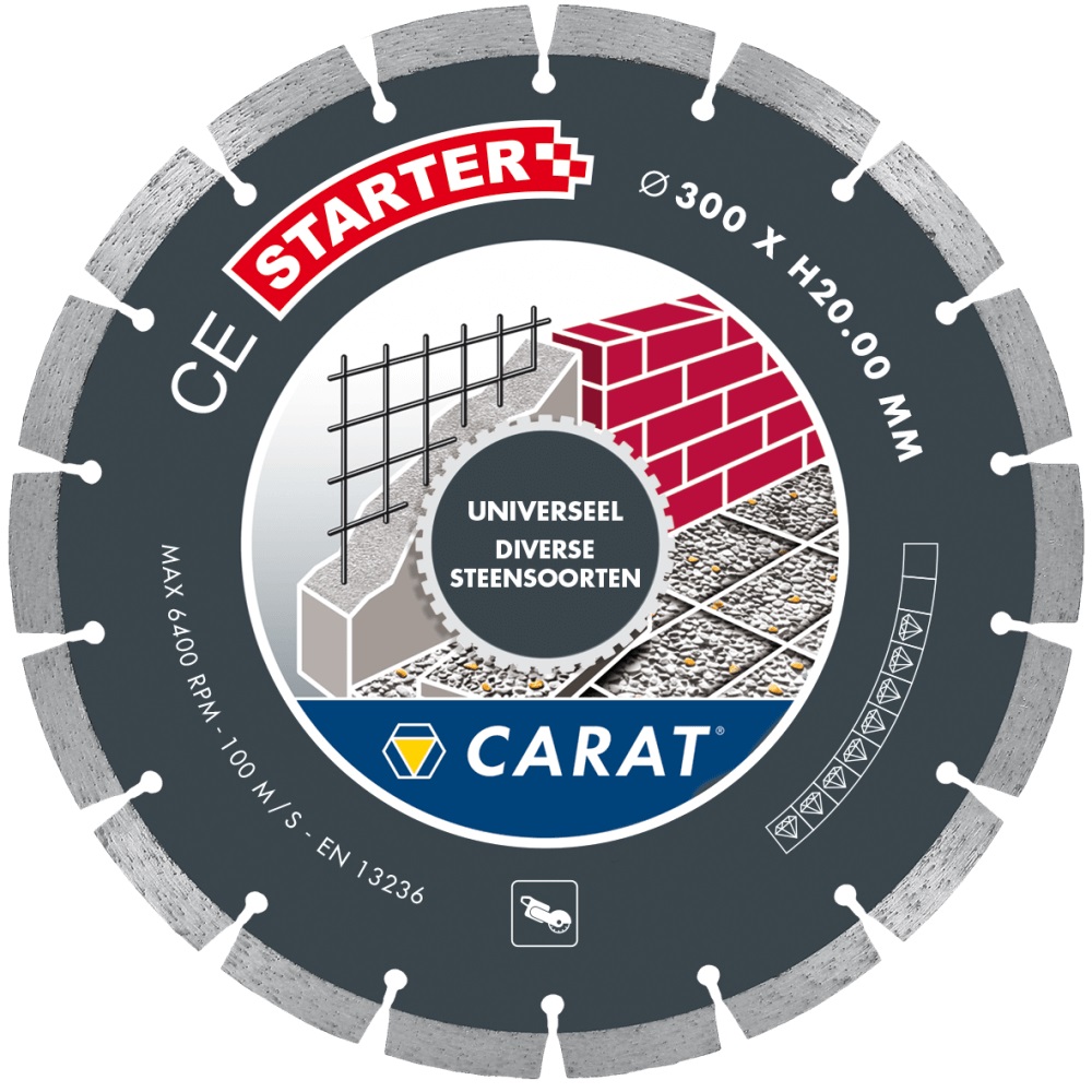 Carat CES1509000 Diamantzaagblad voor droogzagen - 150 x 22,23mm - Universeel