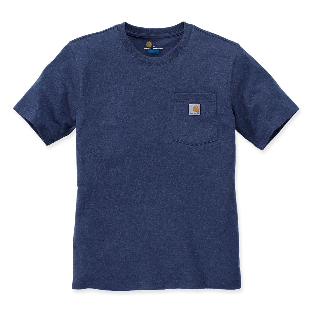 Carhartt 103296 Workwear Pocket T-Shirt - Relaxed Fit - Dark Cobalt Blue Heather - L