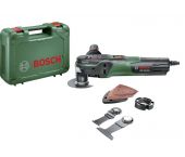 Gereedschapcentrum Bosch Multitool in koffer + 7 delige accessoireset - 350W - 0603102200 aanbieding