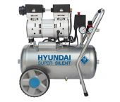 Hyundai 55752 Stille compressor olievrij - 8 bar - 24L