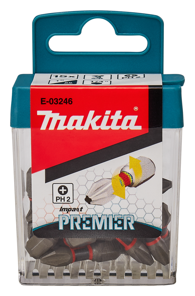 Makita E-03246 Slagschroefbits - PH2x25mm (15st.)