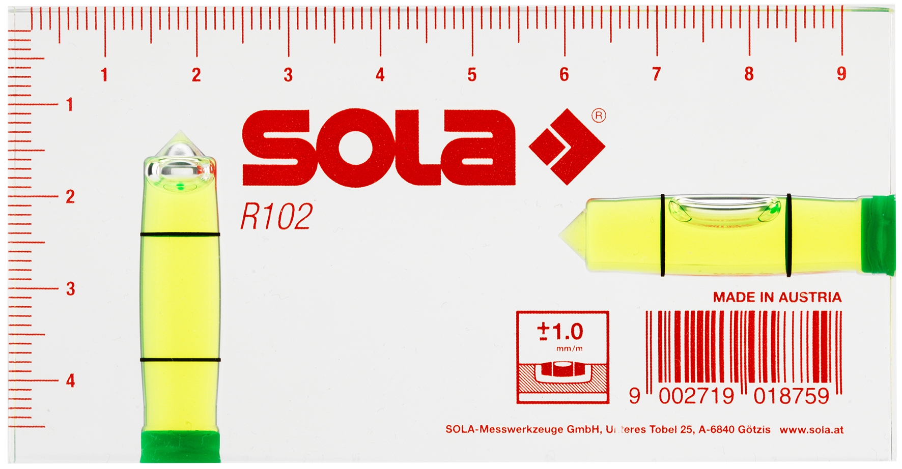 Sola R 102 Architecten waterpas incl maatvoering - 95mm